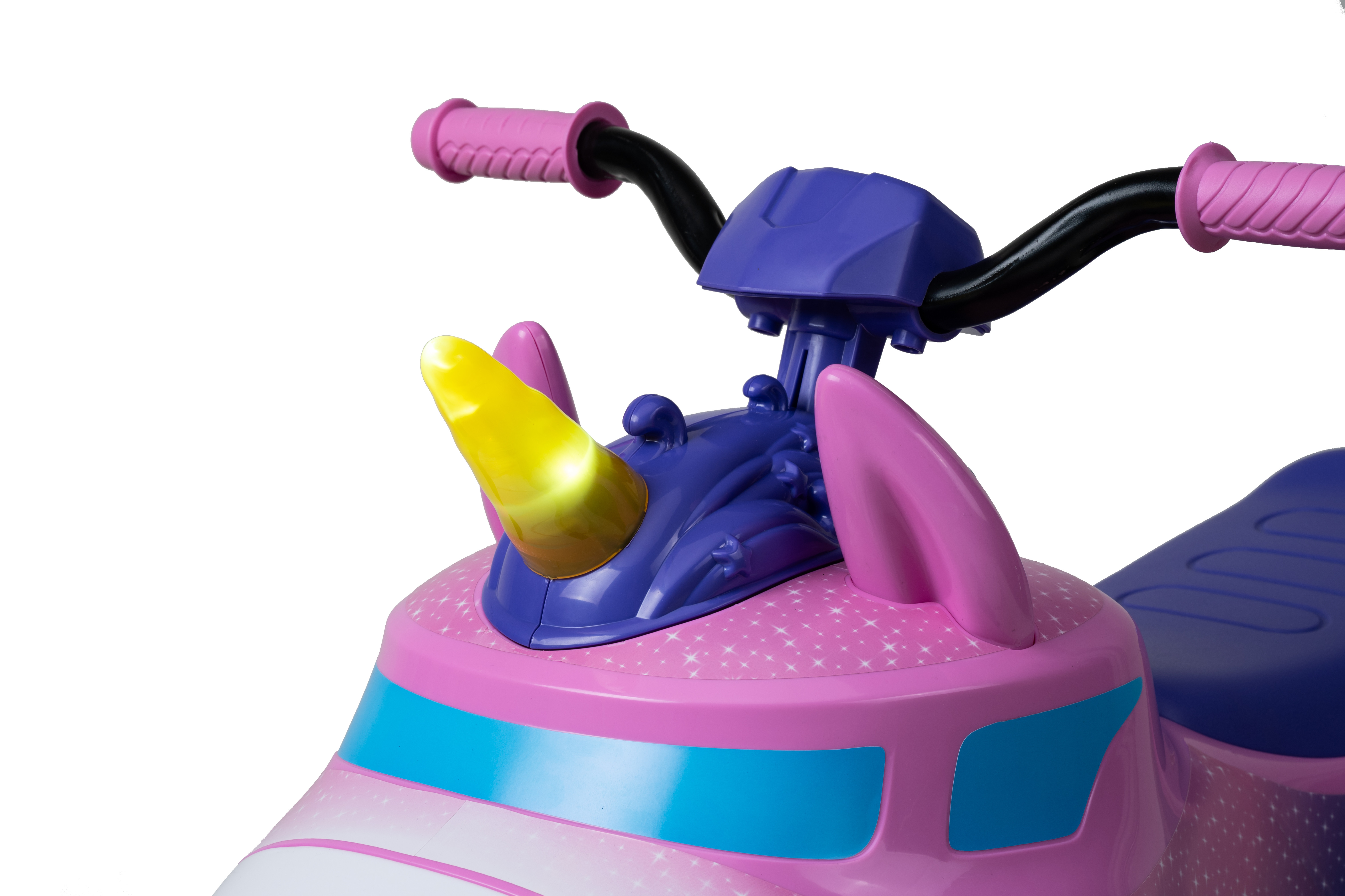 Monster Jam Sparkle Smash 12V Battery-Powered 1 Seat Ride-On ATV for Kids – Forward/Reverse Drive- 3.5 MPH, Rugged Wheels, Unicorn Design with Lights & Sounds