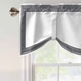 thumbnail image 4 of White Greek Key Tie Up Valance Curtains for Windows, Kitchen Curtains Window Treatments, Geometric Greece Ancient Farmhouse Geo Short Window Shades Valances for Bedroom Bathroom Cafe 54"x18", 4 of 8