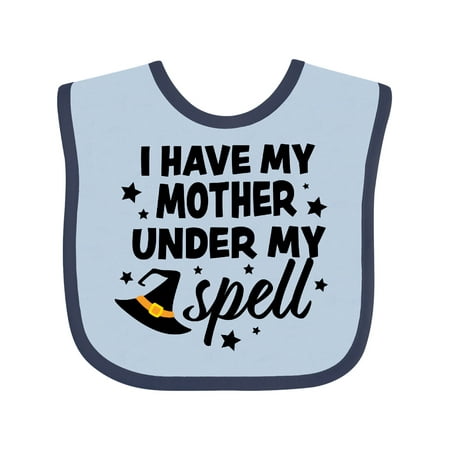 

Inktastic I Have My Mother Under My Spell with Cute Witch Hat Gift Baby Boy or Baby Girl Bib