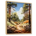 thumbnail image 2 of Designart "Sunlit Path Amidst Pine Trees I" Floral Floater Framed Canvas Art Print, 2 of 7