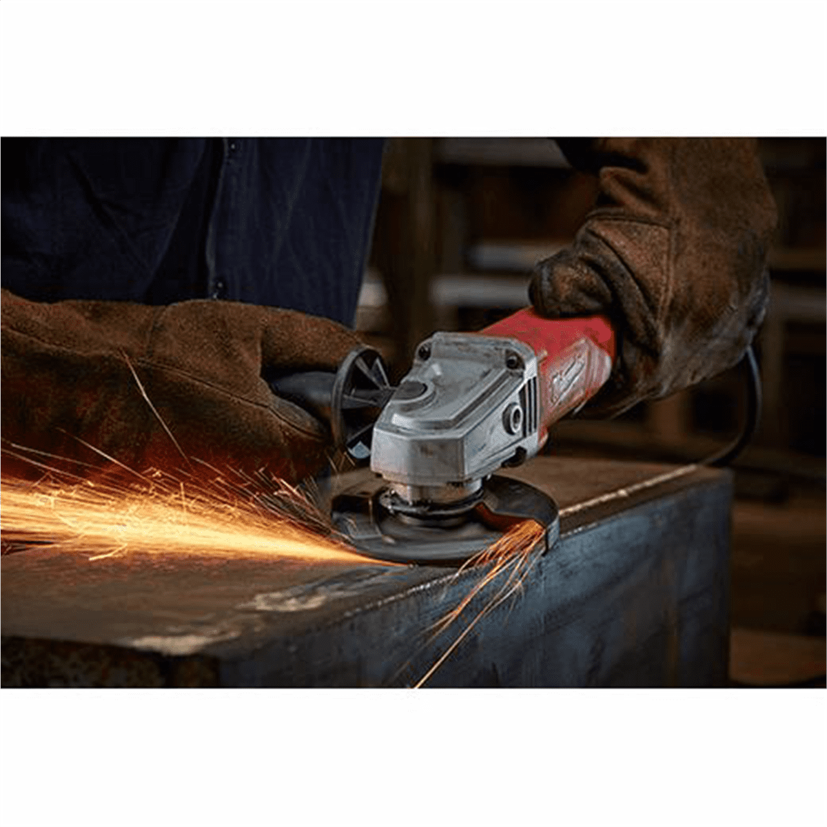 Milwaukee Tool 11 Amp Corded 4-1/2 in. Small Angle Grinder Paddle No-lock