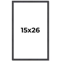 15x26 Rustic Brown Real Wood Picture Frame Width 0.75 inches | Interior Frame Depth 0.5 inches |