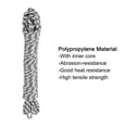 thumbnail image 2 of Uxcell 1Pc Polypropylene Rope Diamond Braid Nylon Cord High Strength 1/4" x 50ft White, Black, 2 of 5