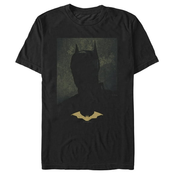 Men's The Batman Silhouette Portrait  Graphic Tee Black Large