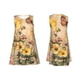 thumbnail image 7 of KLL Vintage Floral Butterfly Collage Pattern Womens Summer Dresses 2025,Loose Round Neck Sleeveless Sundresses Tank Dresses with Pockets, 7 of 7