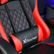 X Rocker Apex PC Gaming Chair with Massage Function and Footrest, Red