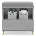 Delta Children Essex Convertible Changing Table with Drawer, Grey