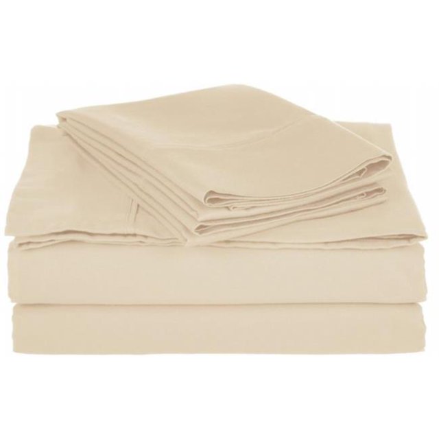 Cotton Rich 800 Thread Count Solid Sheet Set Full-Ivory