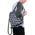 thumbnail image 2 of 13.5 x 16.5 Inch Waterproof Drawstring Backpack with Shoe Compartment – Lightweight Dry Wet Separation Gym Bag for Men Women & Teens, 2 of 5