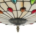 thumbnail image 6 of Tiffany Style Hanging Pendant Lamp Stained Glass Ceiling Light Pendant Fixture, 6 of 10