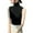 Black, variant on Women's Ribbed Sleeveless Turtleneck Pullover Sweater Vest Soft Knitted Layering Piece