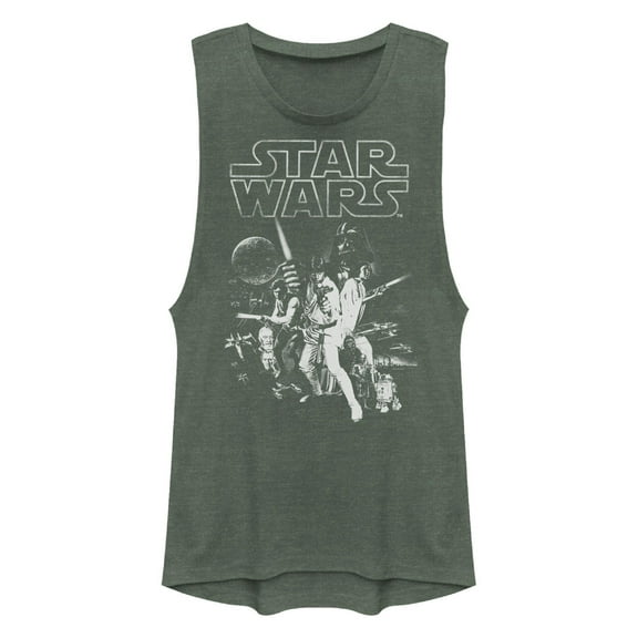 Junior's Star Wars: A New Hope Classic Poster Festival Muscle Graphic T-Shirt