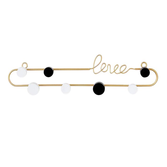 Percha de Pared Perchero para Abrigos para Pared de Hierro para Facil de Instalación para Hogar y Office Golden L Macarena Organizador de pared para baño