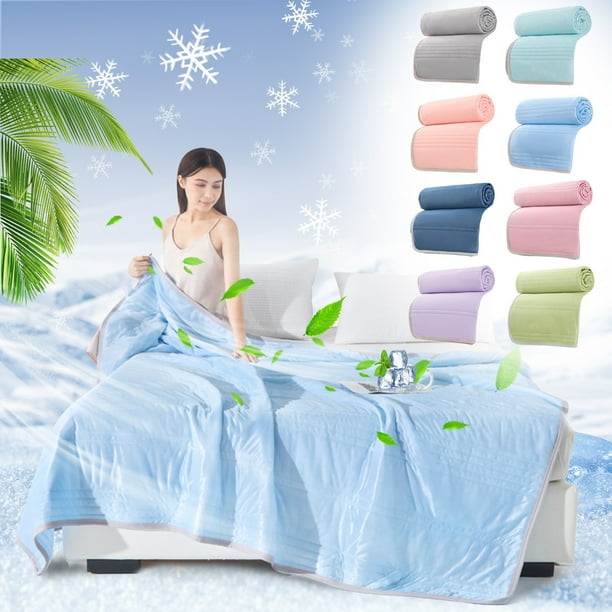 Edredón de ropa de cama doble Nevera de verano | Edredón suave para todas las estaciones para cama doble | 79"x60" | Manta refrescante de poliéster | Lavable a máquina | Múltiples colores | 1 Pieza