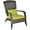 Green, variant on Outsunny Outdoor Adirondack Chair Rattan Fire Pit Chair with Cushion Green