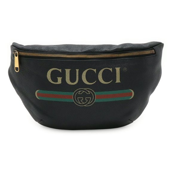 Pre-Owned GUCCI Gucci Print Sherry Line Belt Bag, Body Waist Pouch, Leather, Pink, Green, Red,...