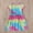 104#Multicolor, variant on Summer Girls Short-sleeved Color Tie-dye Pattern Round Neck Dress Summer Beach Dress For Girl Summer Dress