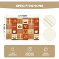thumbnail image 5 of mubwai Turkey Leaves Harvest Thanksgiving Placemats Set of 4, 12x18 Inch Seasonal Table Mats for Party Kitchen Dining Decoration, 5 of 6