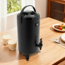 12L Commercial Hot Beverage Dispenser with Thermometer, Stainless Steel Coffee Urn Hot Drink Dispenser Insulated Beverage Dispenser for Hot Tea,Coffee,Water,Milk,Juice,Soup Family Party Cafe Buffet