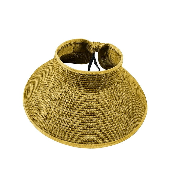 Hats for Women Wide Brim Roll Up Straw Anti Sun Hat Sun Visor Hats