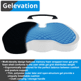 thumbnail image 4 of Stand Up Desk Store Ergonomic Gel Seat Cushion / Coccyx Cushion with Removable Mesh Cover and Carry Handle (Black), 4 of 4