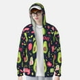 thumbnail image 4 of Kll Avocado Love Print Men'S Women’s Upf 50+ Sun Protection Outdoor Hoodie Jacket Long Sleeve Fishing Hiking Performance Shirt- Medium, 4 of 8