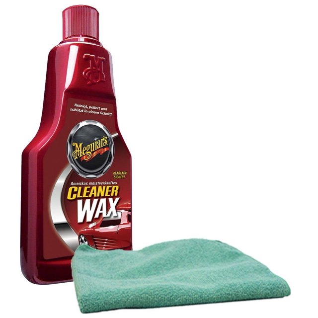 Meguiar's Liquid Cleaner Wax (16 oz.) & Microfiber Cloth Kit