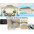 thumbnail image 6 of COBIZI 10'x 13' Metal Patio Gazebo, Outdoor Gazebo Canopy Tent for Backyard with Mosquito Netting, Gazebos Shelter with Steel Frame, Patio Covers for Sun and Rain, Khaki, 6 of 14