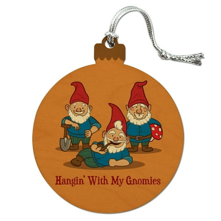Gnome Lawn Ornaments - Hanging With My Gnomies Gnomes Wood Christmas Tree Holiday Ornament