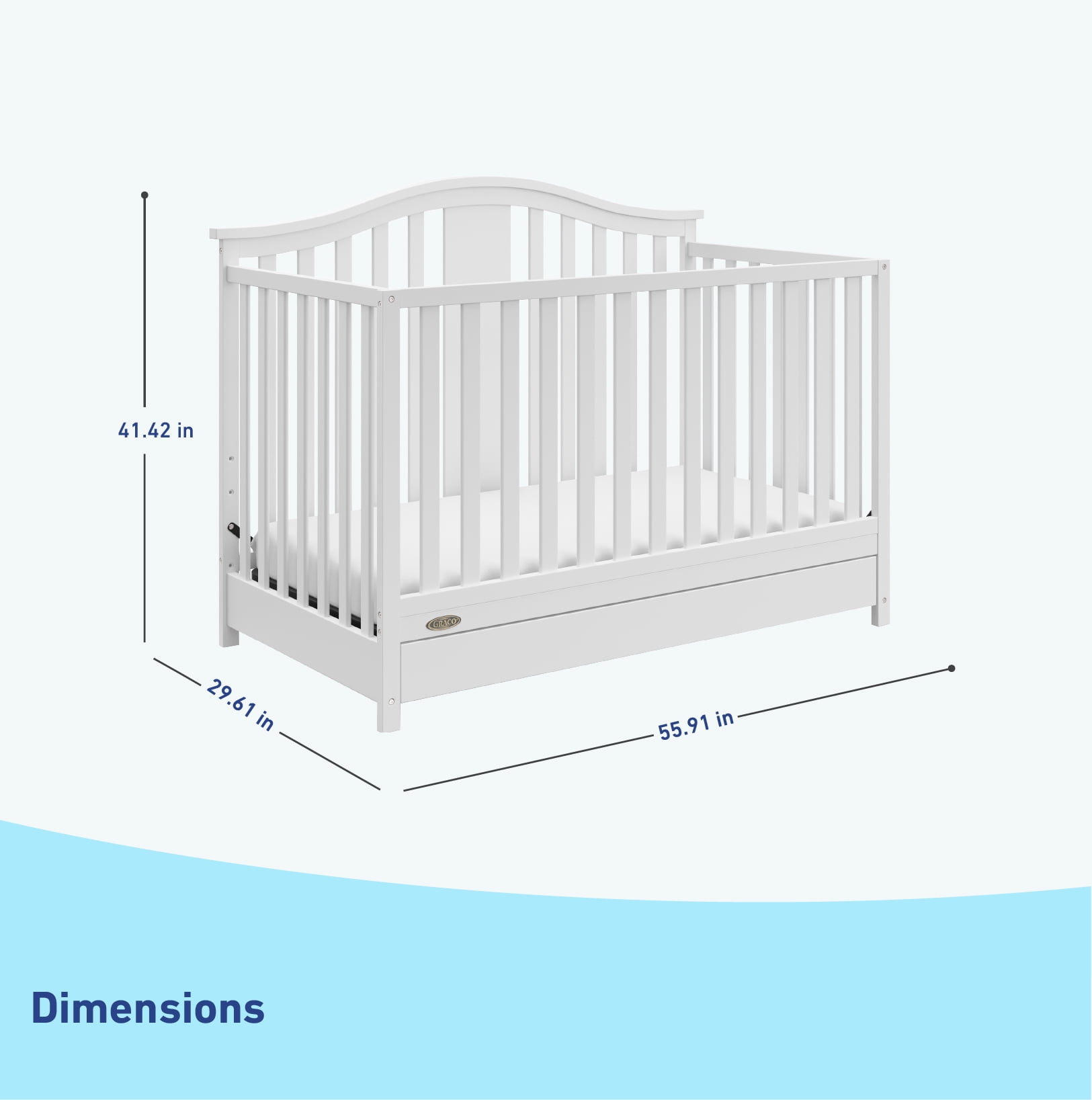 Graco Solano 4 en 1 Cuna Convertible Blanco in El Salvador at USD 251 Rating 5