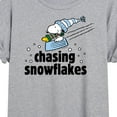 thumbnail image 3 of Peanuts - Chasing Snowflakes - Women's Oversized T-Shirt, 3 of 6