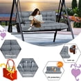 thumbnail image 3 of XXLYY Porch Swing Cushions, Waterproof Swing Replacement Cushions with Backrest and Ties, Garden Bench Seat Cushion, Outdoor Porch Patio Swing Non-Slip Chairs Pad, 3 of 6