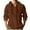 02-Brown, variant on Cotton Linen Hoodies for Men Button Drawstring Long Sleeve Hooded Tops Casual Lightweight Comfortable Hoodie Sky Blue S