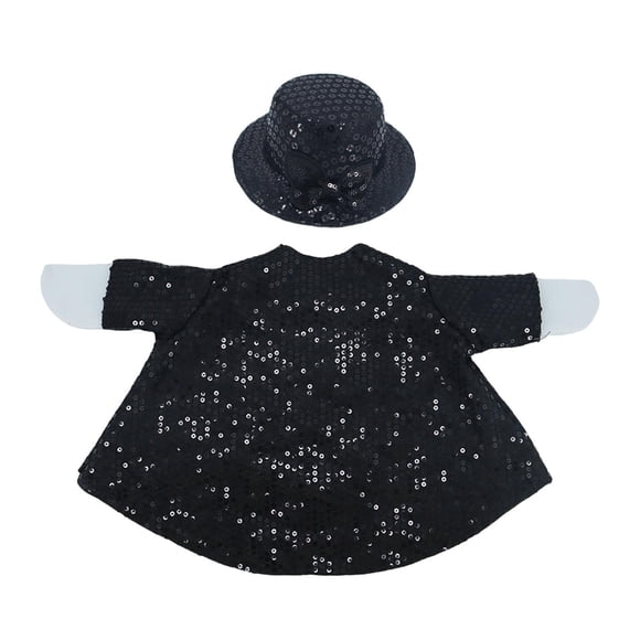 Traje de ganso de 23" con lentejuelas para fiestas al aire libre y decoración de jardines. Negro