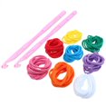 thumbnail image 2 of HLONK 98pcs Kids Toy DIY Loom Potholder Loops Elastic Rope Weaving Craft Tools, 2 of 7