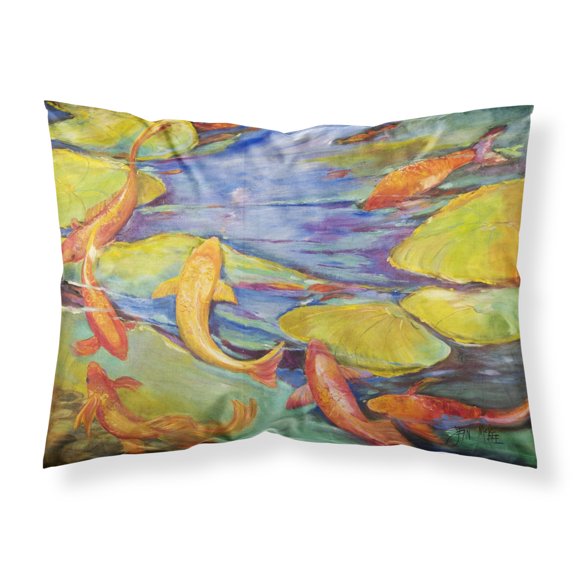 Carolines Treasures JMK1115PILLOWCASE Koi Fabric Standard Pillowcase Standard multicolor