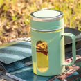 thumbnail image 4 of SUNSIOM Glass Tea Cups Clear Tea Infuser Cup Durable High Temperature Resistance Tea Mug with Infuser, 4 of 9