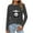Dark Gray, variant on QUNYINEY Cow Print Shirts for Women Long Sleeve Crew Neck Casual Red Tops Loose Drop Shoulder Pullover T-Shirts Women's Tops