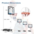 thumbnail image 3 of Bezliving Pool Basketball Hoop, Height Adjustable 3.9" to 6.9", Blue PE Frame, Water Base, Includes Air Pump, 8-Inch Rubber Ball, Indoor & Outdoor Use, 3 of 8