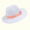 thumbnail image 4 of Odeerbi Toddler Hat Baby Boys Girls Cotton Bucket Hat Summer Sun Hat for Sun Protection 2024 Fashion Flower Print Mesh Breathable Cap Cute Sunscreen Hat White, 4 of 4