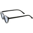 thumbnail image 3 of Women's Small Thick Cat Eye Sunglasses Color Tinted Flat Lens 51mm (Black / Blue), 3 of 4
