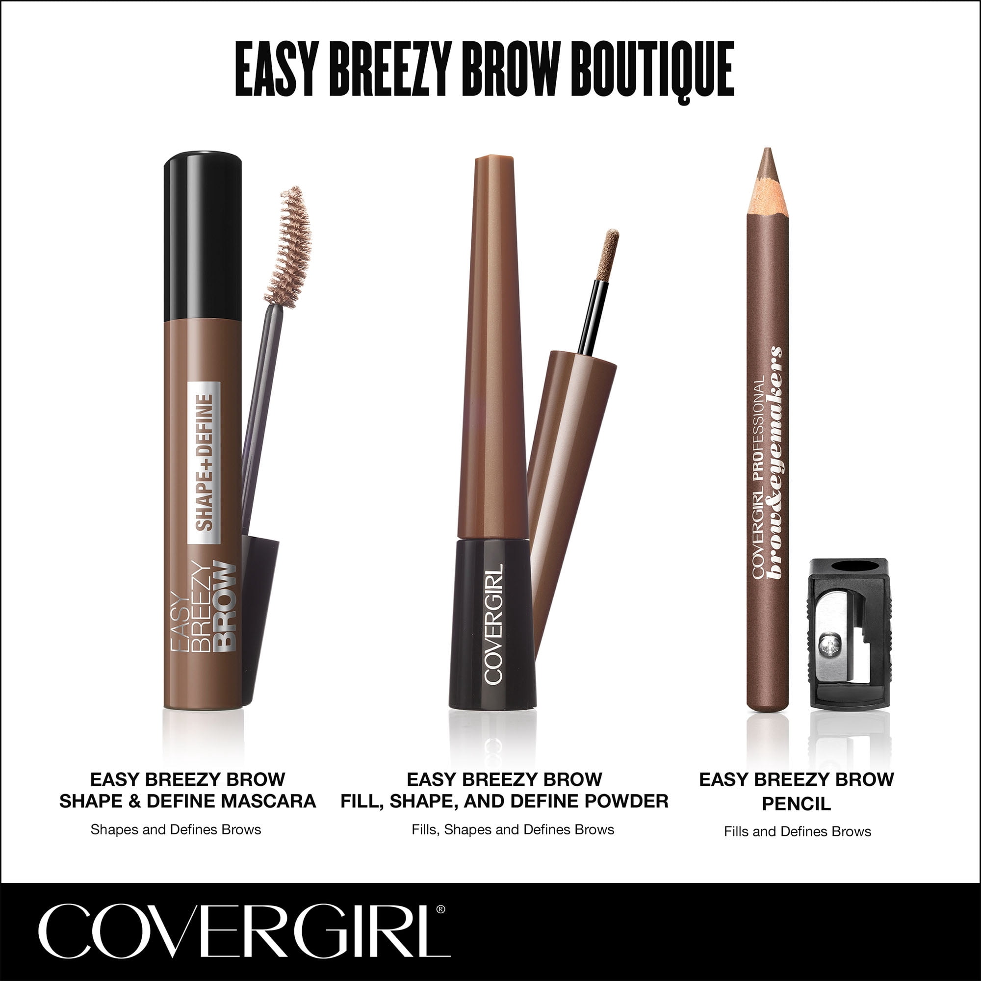COVERGIRL Brow Shape & Define Eyebrow Mascara, 615 Honey Brown