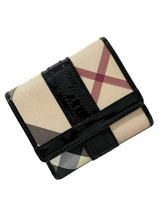 Burberry Black/Beige Nova Check PVC and Patent Leather Small