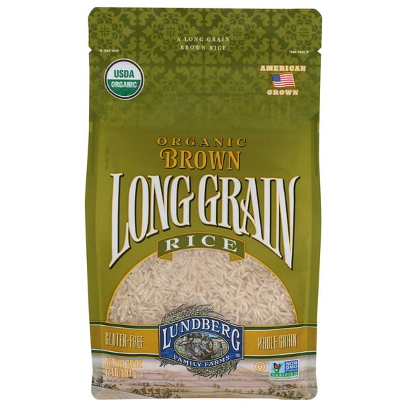 Lundberg Family Farms Org Long Grain Brown Rice, 2 Pound -- 6 per case