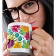 thumbnail image 2 of 3dRose, Collage of cut our flower art Hibiscus and accents very pretty, 15oz Two-Tone Red Mug, 2 of 7