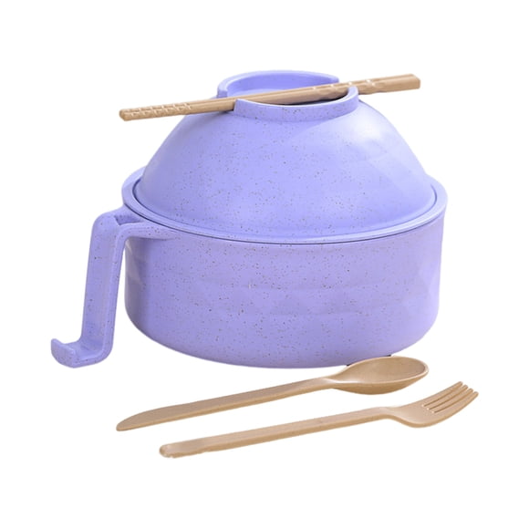 Advancent Necesidades para dormitorio universitario, tazón de fideos multifuncional, vajilla práctica, accesorios de cocina para habitación Cocina y Comedor azul