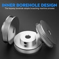 thumbnail image 4 of MasteelfCA UKCOCO Timing Pulley High Precision Aluminum Alloy 60 Teeth 8mm Bore Timing Belt Pulley for 3D Printer, 4 of 7
