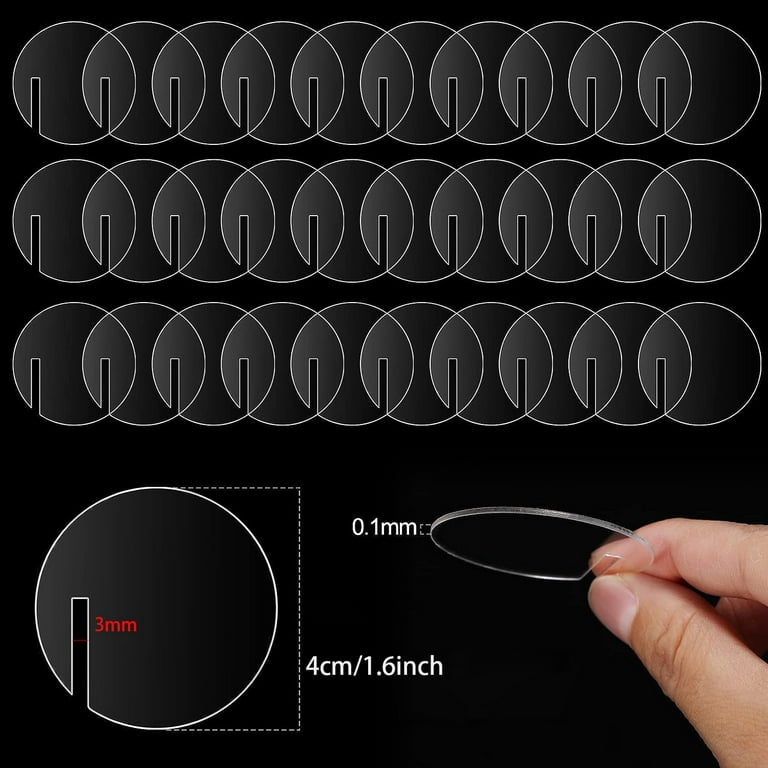 60pcs Acrylic Circle Drink Tags Party Drink Tag Circles Acrylic Tags Drinks  Markers 