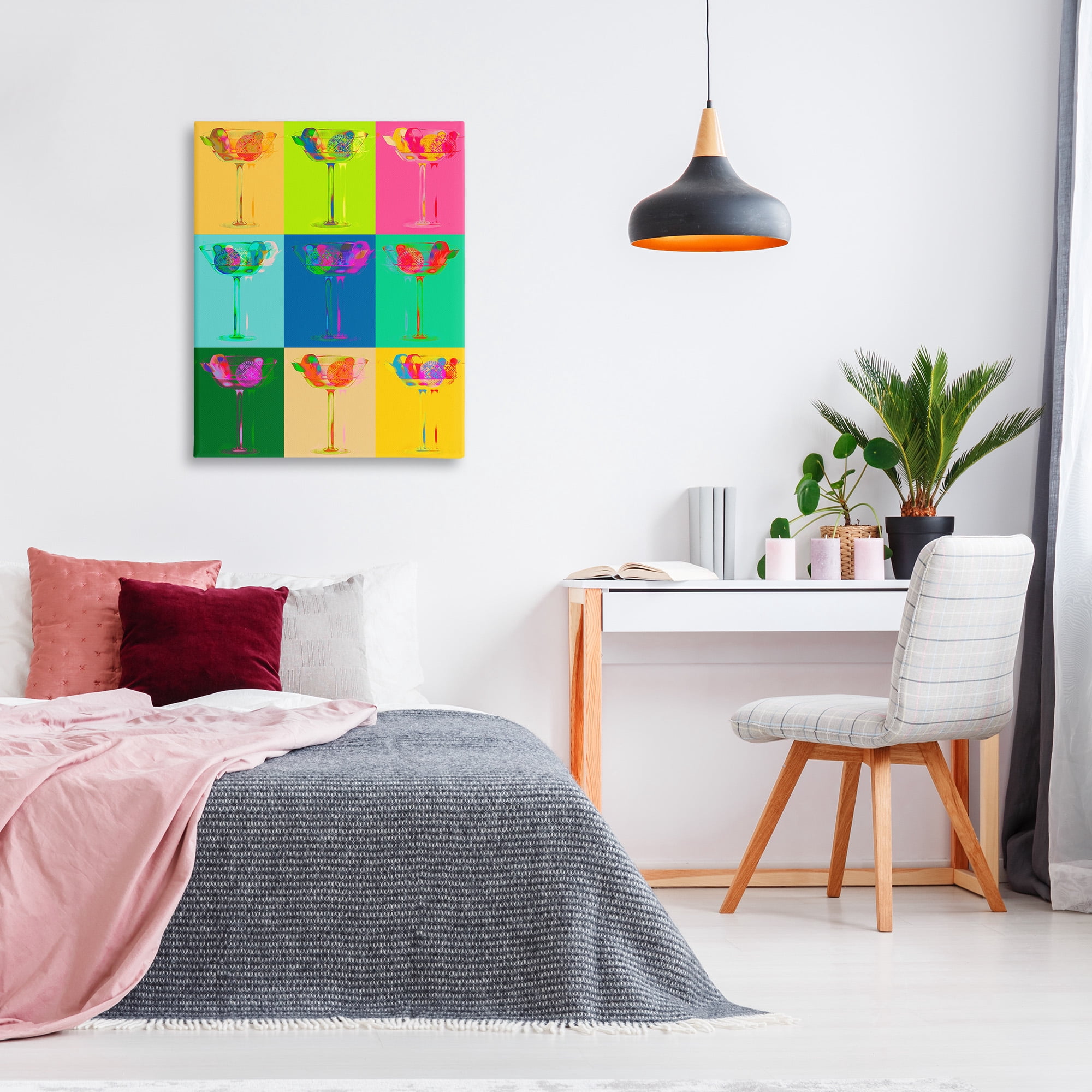 Stupell Industries Vivid Cocktail Abstraction Food & Beverage Painting Gallery Wrapped Canvas Art Print Wall Art, 30 x 40