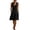 A Black, variant on Dress Fashion Outfits Women's V-Neck Sleeveless Mini Dress Asymmetrical Button Down Casual Shift Dress With Pockets Navy L